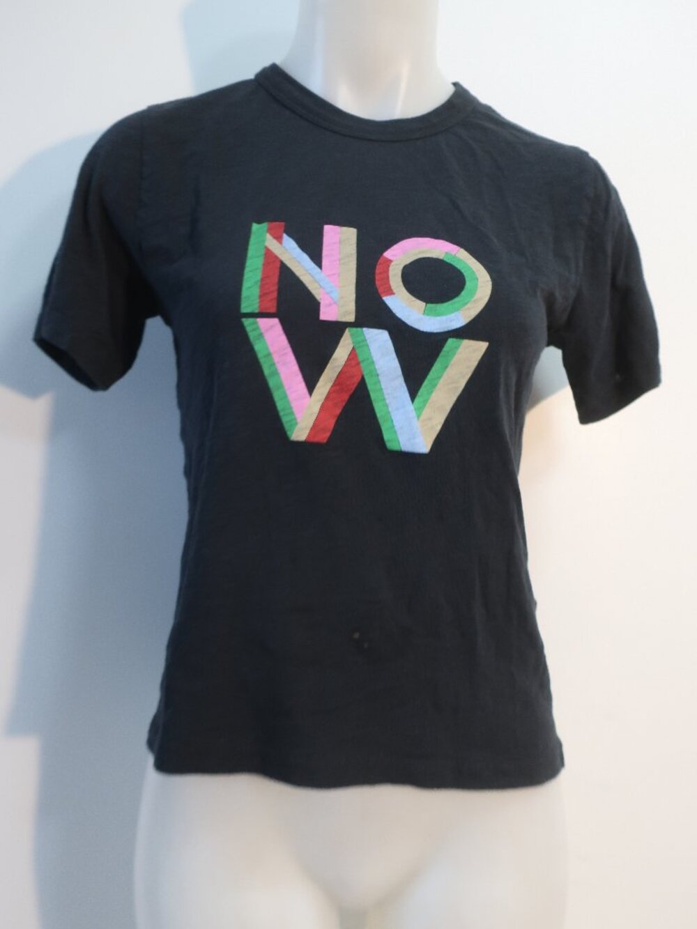 Womens ba&sh Black Crew Neck Now Graphic T-Shirt Top 0 US/XS